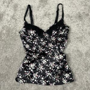 Forever 21 Floral Black Tank Top